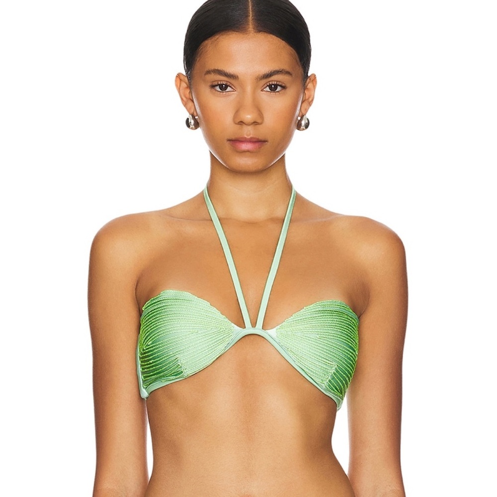 Boabab Conchita bikini top in Agua Lima